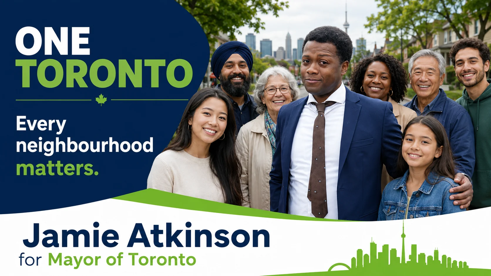Campaign artwork: One Toronto — every neighbourhood matters.